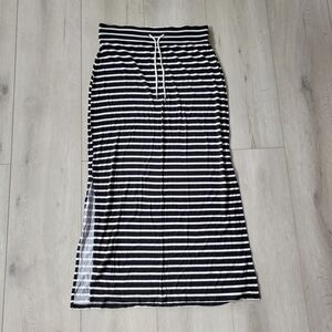 A.N.A Black and White Striped Women's Pencil Skirt